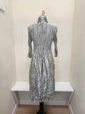 Alquema Metallic Nehru Coat Dress - KOALA CHARCOAL