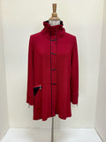 Moonlight Button Front Jacket - 9193 - RED