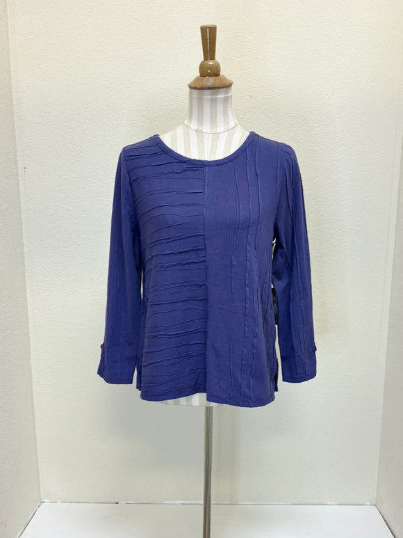 Habitat Button Back Tee - 16545 - MULBERRY