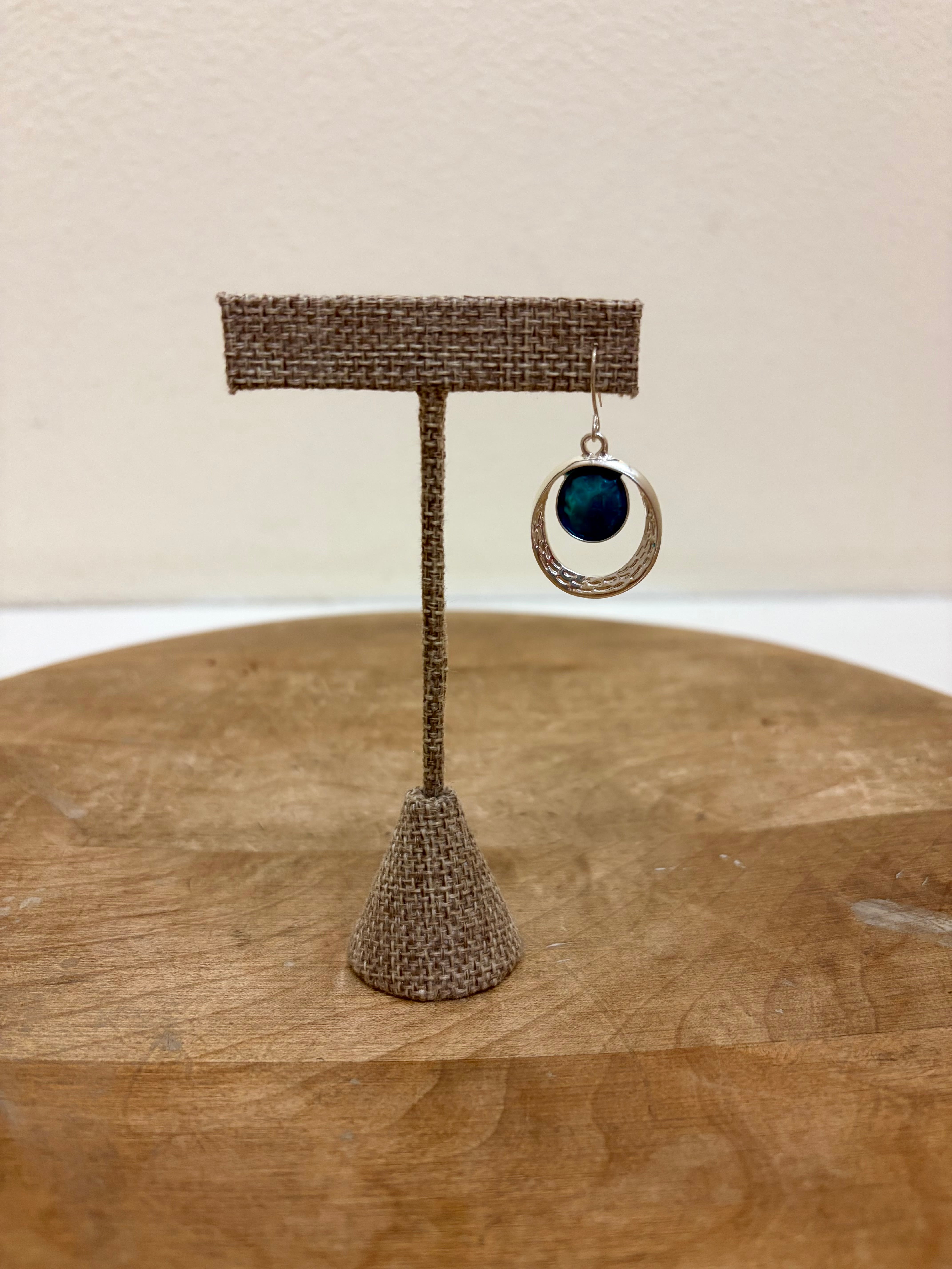RAIN Silver Blue Dot Earring - N1474BL