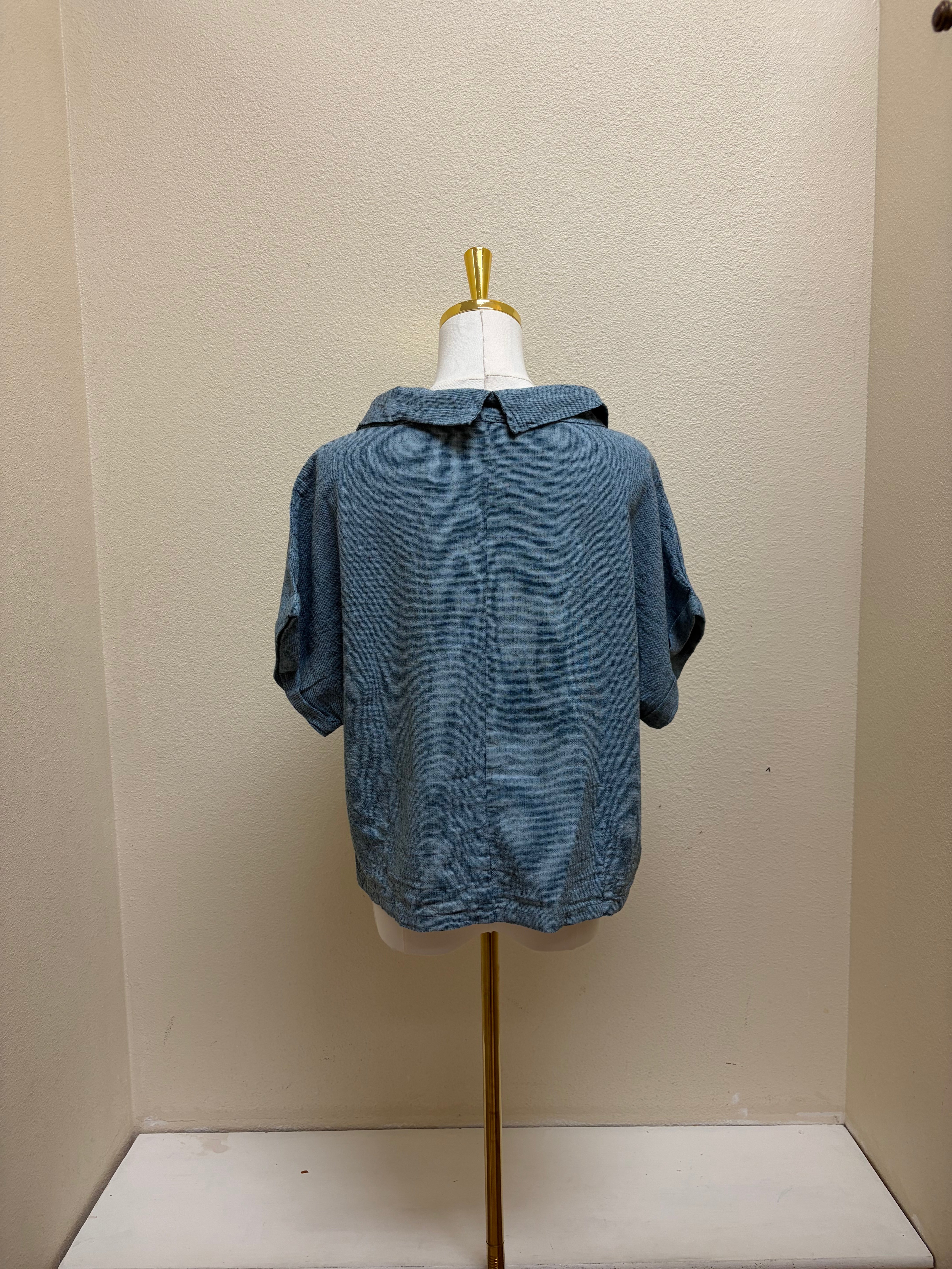 CUT LOOSE Crosshatch Roll Slv Cowl Top - 4196732