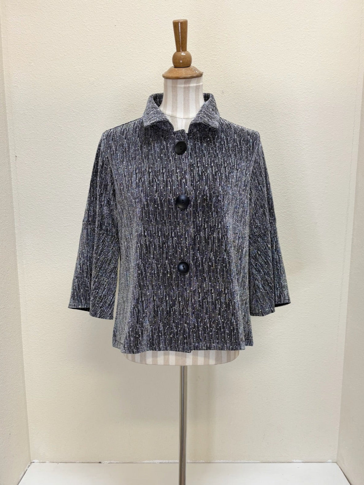 DAMEE METALLIC CROPPED JKT - 4952 - SLV