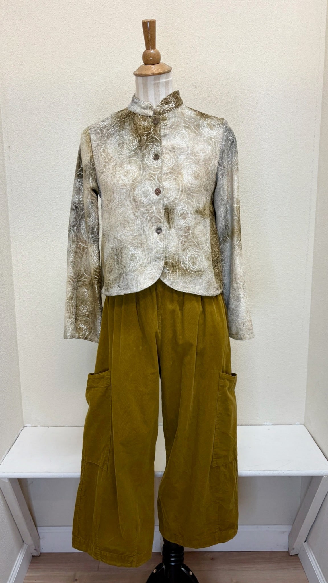 Bryn Walker CROP MANDARIN - 47174 - OLIVA - XS ONLY