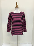 CUT LOOSE Black Stripe 3/4 Sleeve Boatneck Tee - 5755060