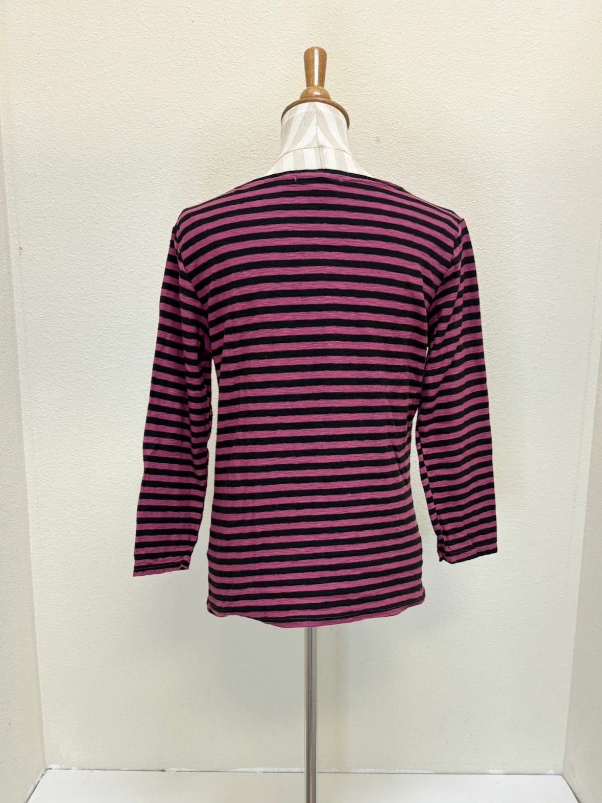 CUT LOOSE Black Stripe 3/4 Sleeve Boatneck Tee - 5755060