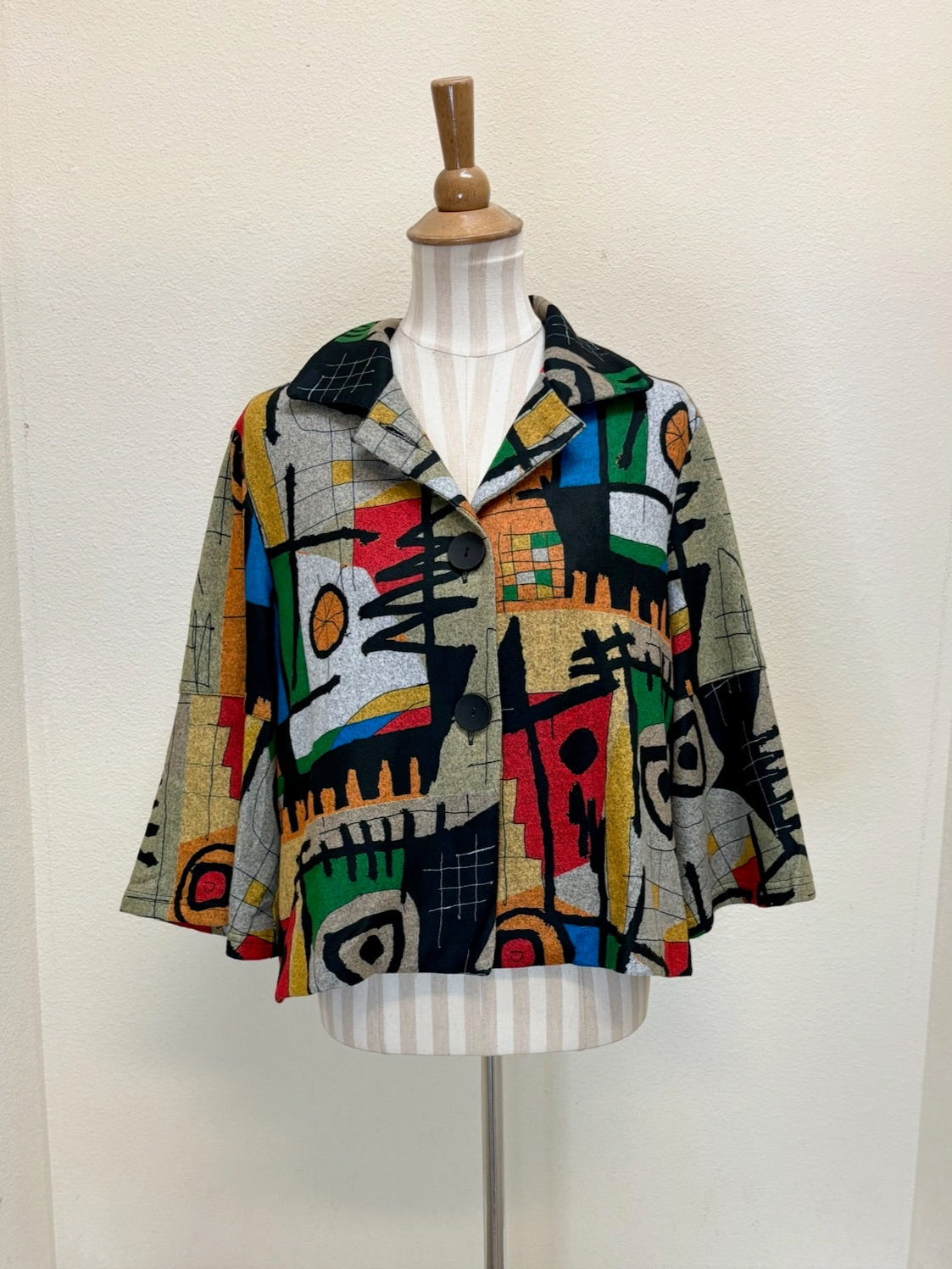 DAMEE COLORFUL ART CROPPED JKT - 5005-MLT