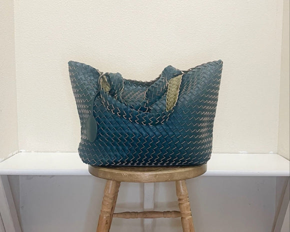 Ilse Jacobsen Reversible Tote -  BEETLE/DARK GREEN METALLIC