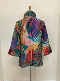DAMEE MIXED OVERLAY PATTERN JKT - 4988-MLT