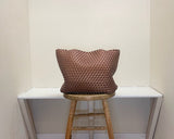 Ilse Jacobsen Reversible Tote -  BURNT CARMEL/METALLIC BROWN