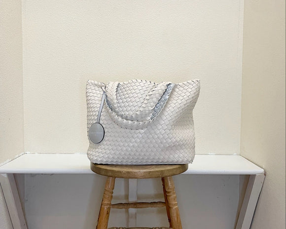 Ilse Jacobsen Reversible Tote -  EGG WHITE/SILVER