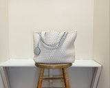 Ilse Jacobsen Reversible Tote -  EGG WHITE/SILVER