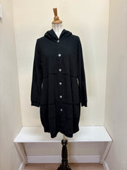 Fenini Long "Bee" Hoodie - C44022 - BLACK