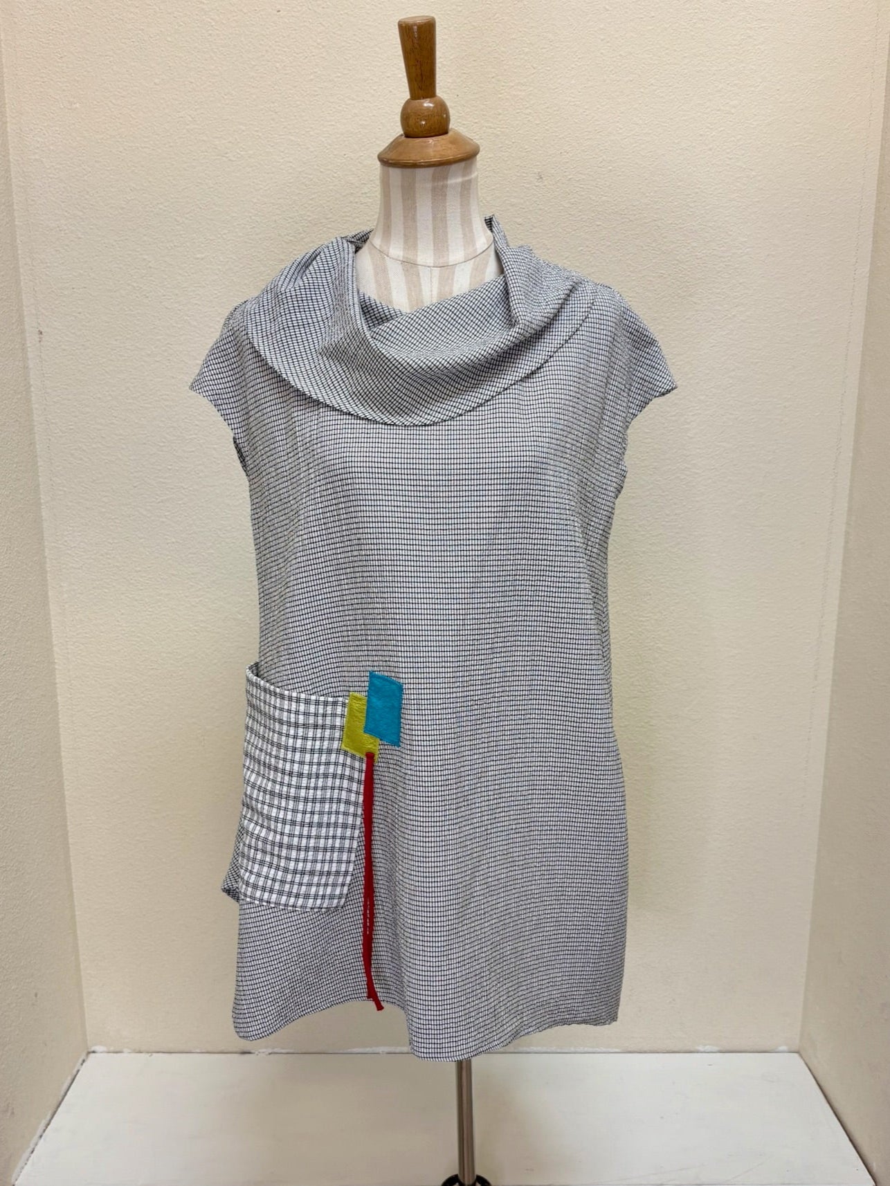 Moonlight Mixed Media Cowl Neck Tunic - 3221