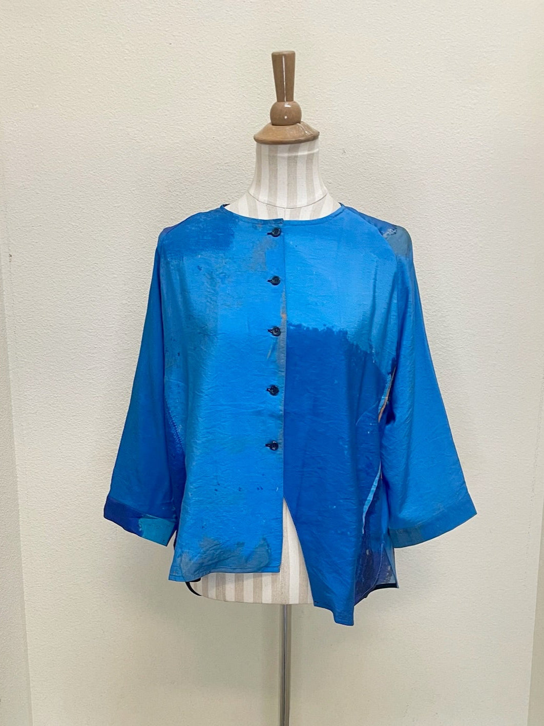 3 Potato No Collar Button - RNK24 - BLUEA