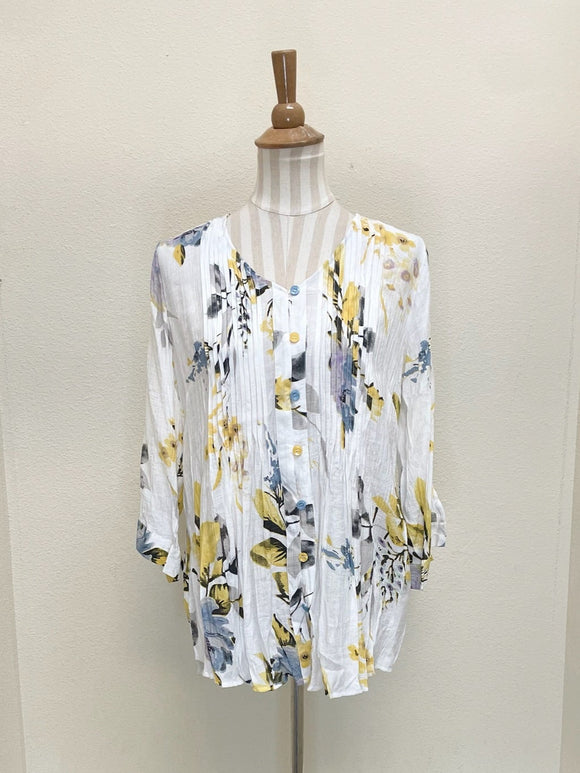 Ethyl Celine New Print Mustard Flower - G69MUS