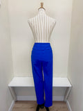 Slimsation ANKLE Women's Pull On Solid Fine Line Twill Pant With Real Pockets (M30719PM) - ROYAL