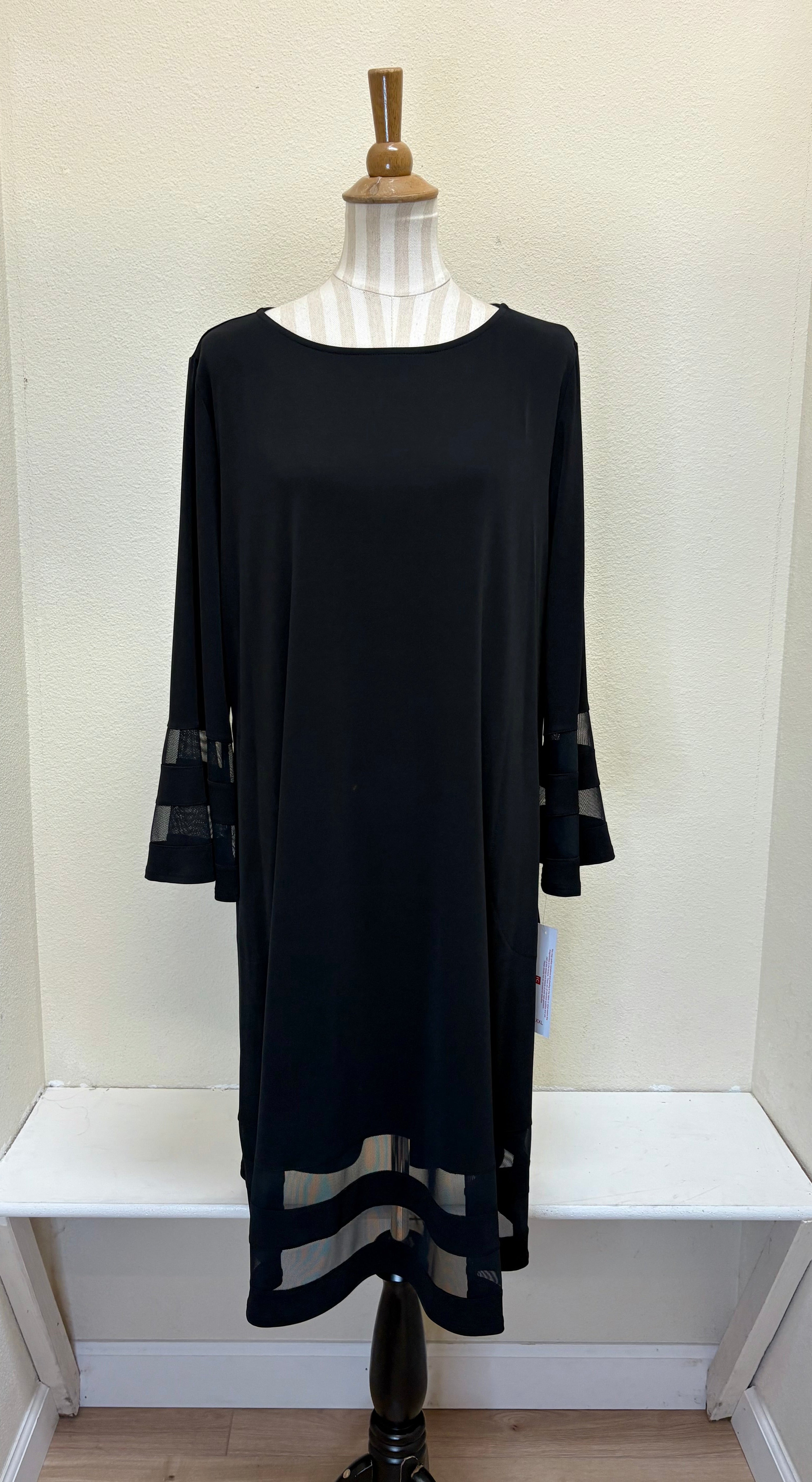 IC COLLECTION Dress- 4895D- BLACK