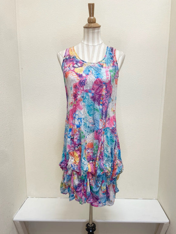 Shana Crinkle Short Bubble Dress - 25007 - MULTI