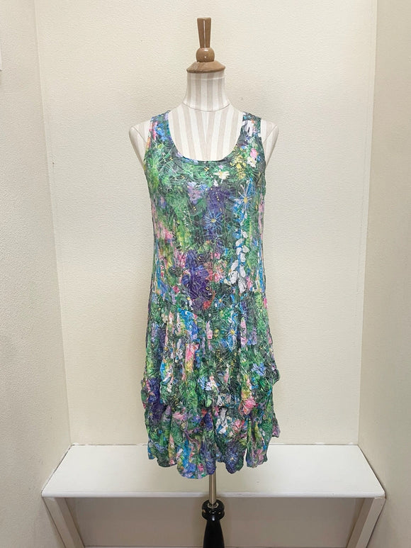 Shana Crinkle Short Bubble Dress - 25007 - GARDEN