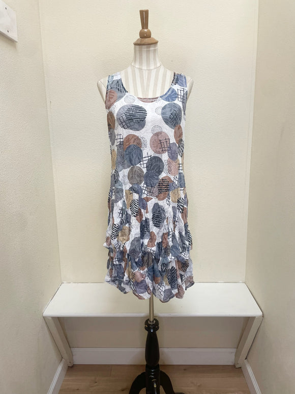Shana Crinkle Short Bubble Dress - 25007 - KHAKI