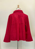 DAMEE MICROSUEDE BELL SLEEVE JKT - 4977-RED