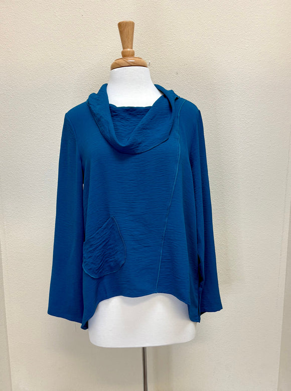 Shana Solid Airflow Cowl Top - 25855 - TEAL