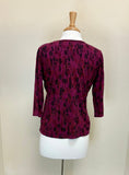 Color Me Cotton CMC V-Neck Printed Top - FL-3357 - RAZZLEBERRY
