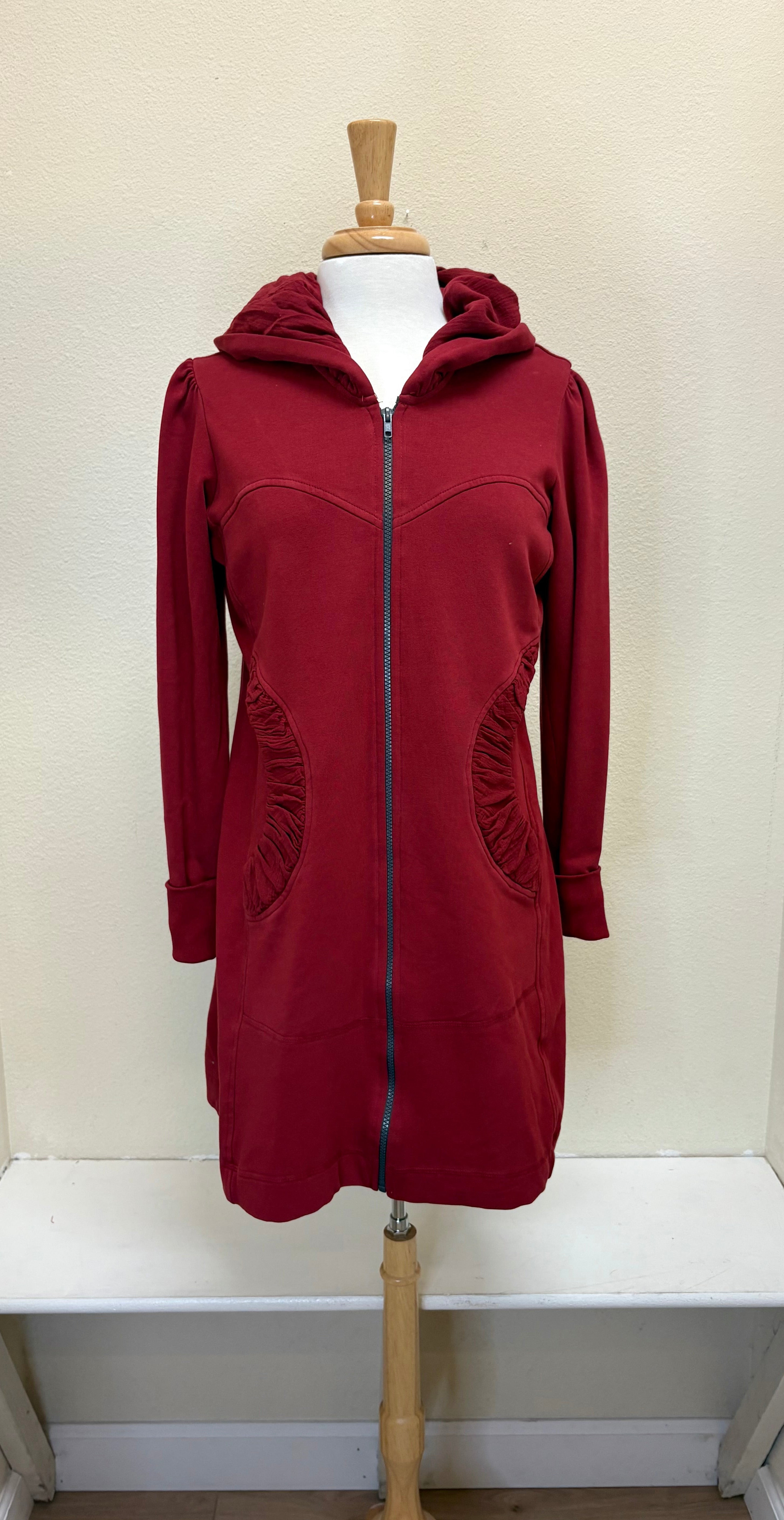 Color Me Cotton CMC Leah Hoodie Jacket - MERLOT - SFT-3187 - S ONLY