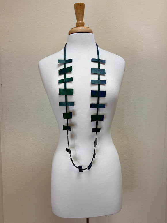 JIANHUI LONDON Green Rectangle Block Necklace