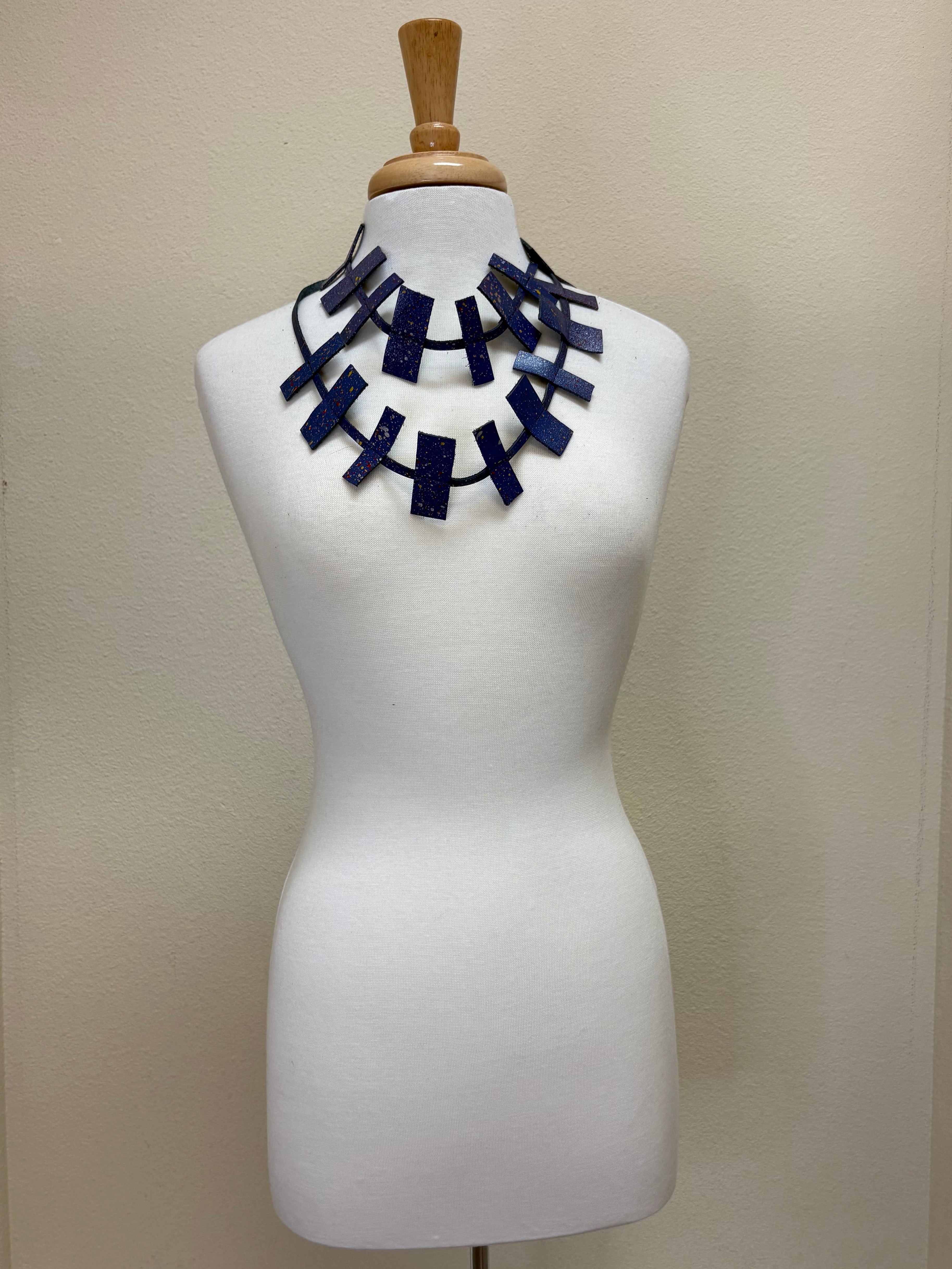 JIANHUI LONDON Blue Rectangle Block Necklace