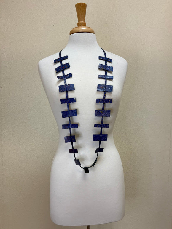 JIANHUI LONDON Blue Rectangle Block Necklace