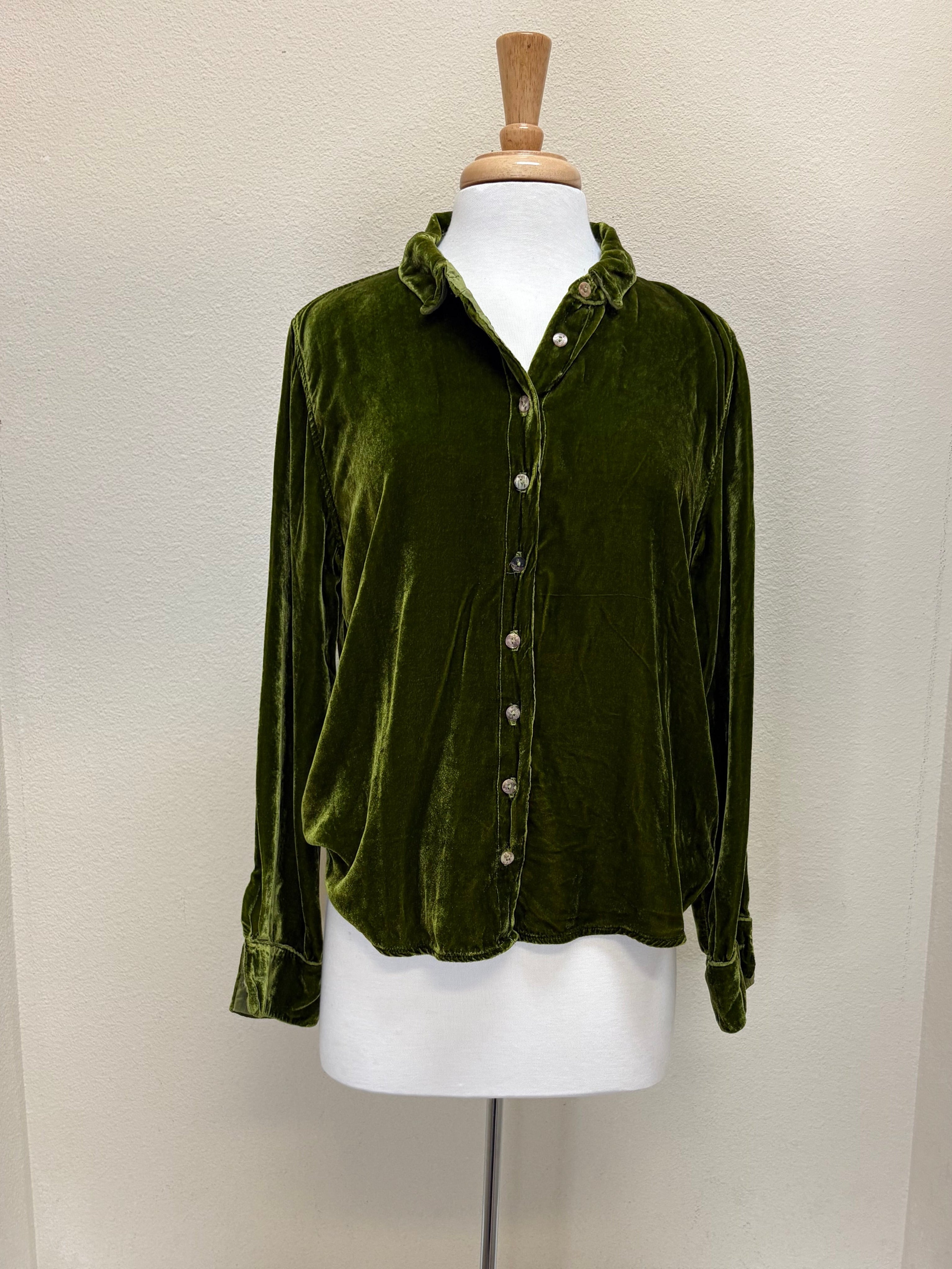 CUT LOOSE - Velvet Fitted Shirt - 6997649