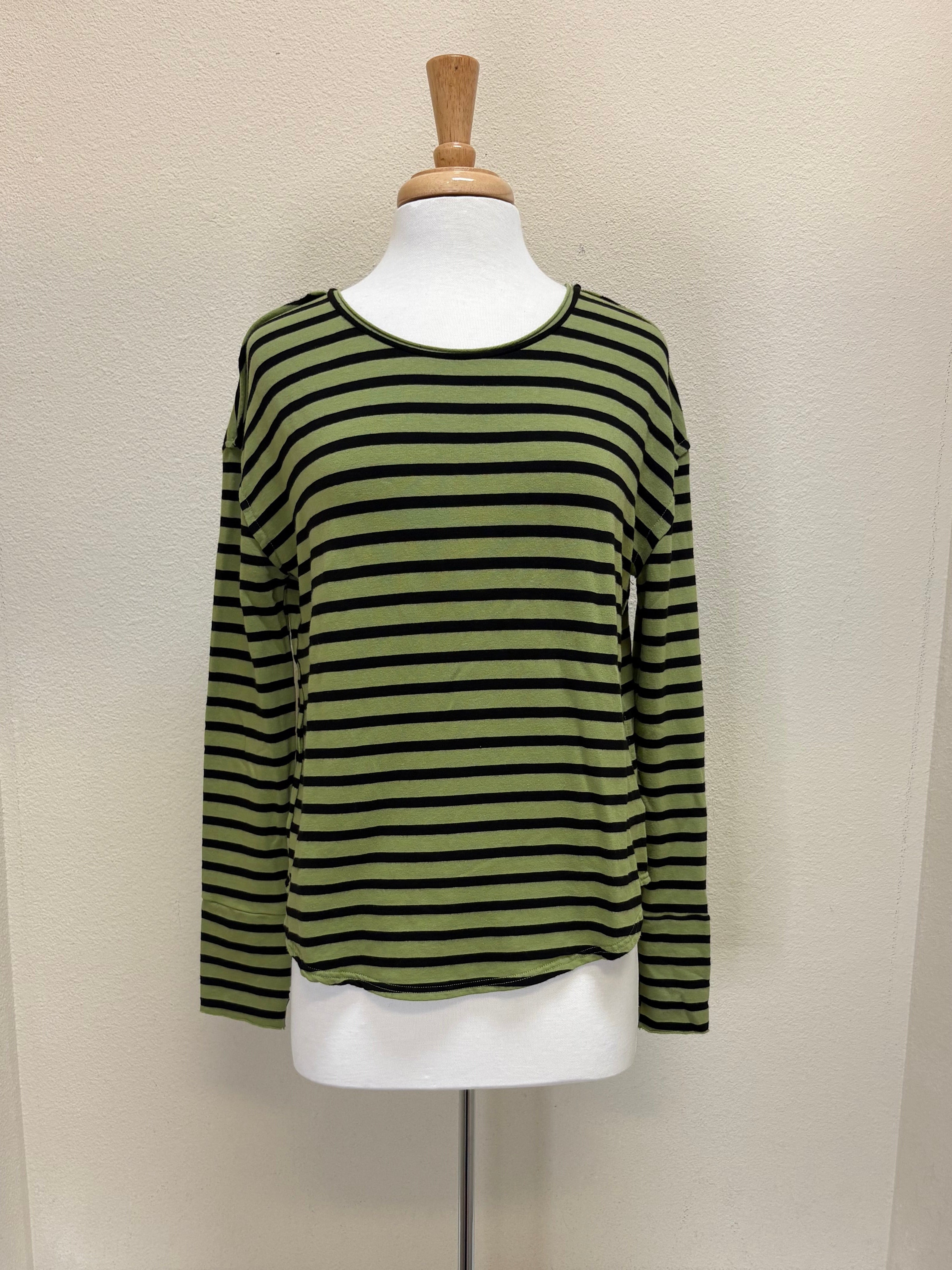 CUT LOOSE Black Stripe Fleece Thumbhole Top - 7246372 - FROG