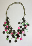 SYLCA Green Penny Dangle Necklace