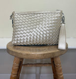 Ilse Jacobsen Woven Crossbody - PLATIN