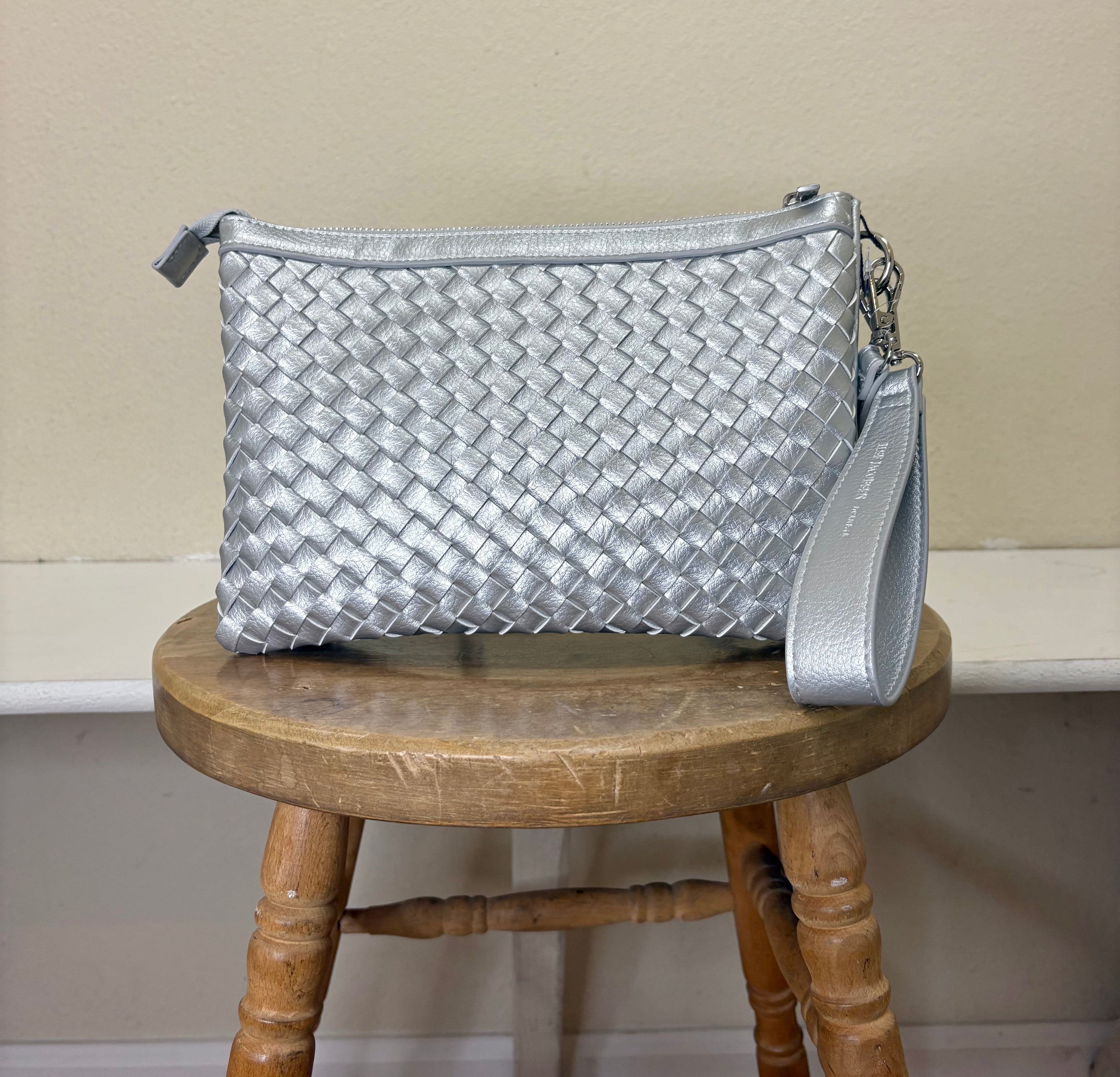 Ilse Jacobsen Woven Crossbody - SILVER