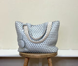 Ilse Jacobsen Reversible Tote -  EGG WHITE/SILVER
