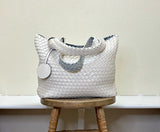 Ilse Jacobsen Reversible Tote -  EGG WHITE/SILVER