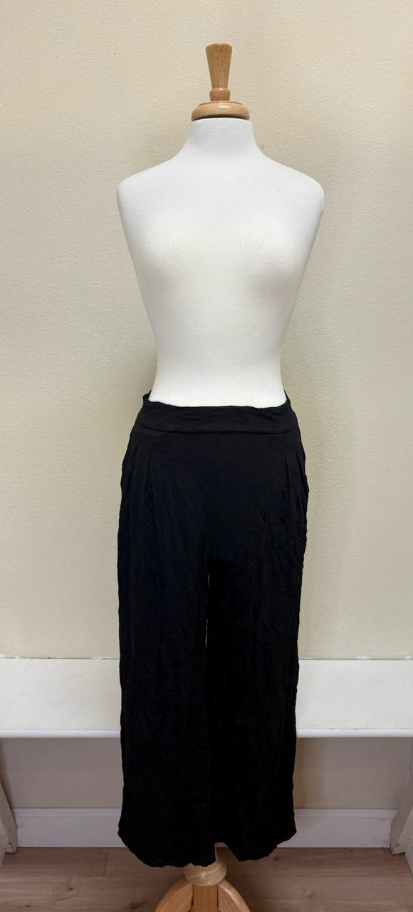 Shana Crinkle Solid Pants - 24624 - BLACK - XXL ONLY