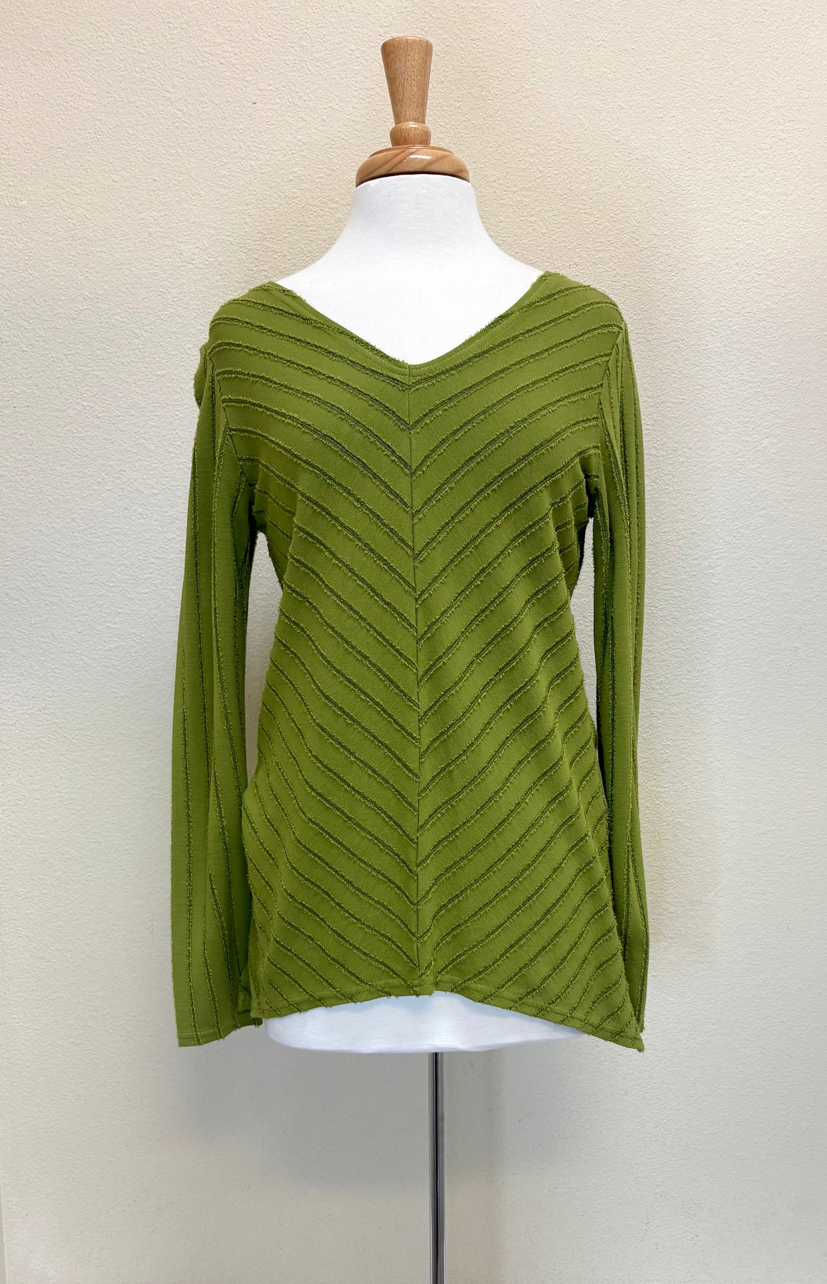 CUT LOOSE -  Frayed Stripe V Tee - 6517357 - FROG