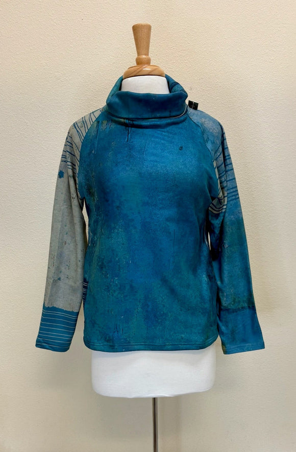 3 Potato Light Knit Top Turtle Neck - T10 - BLUEB