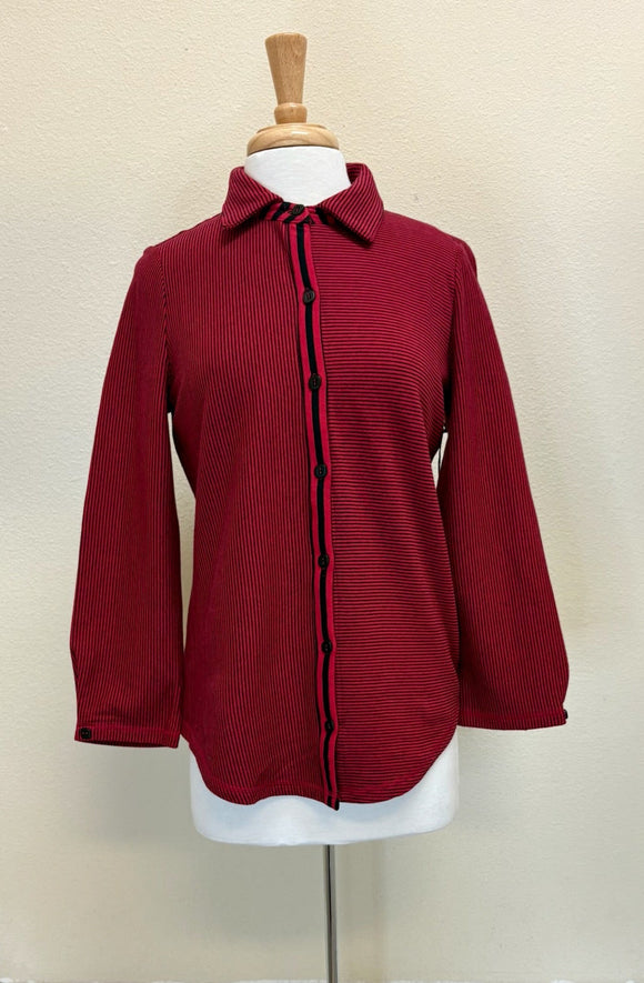 Habitat Stripes Boyfriend Shirt - 51303 - RUBY