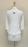 URU Button Down Top - C414 VENICE WHITE
