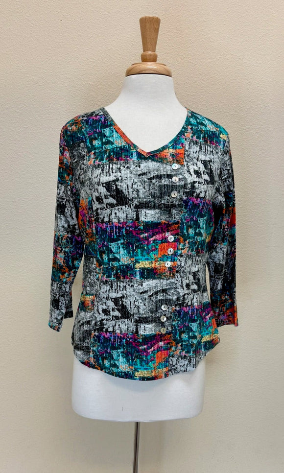 Parsley & Sage PEGGY BUTTON TOP - 25W209C6