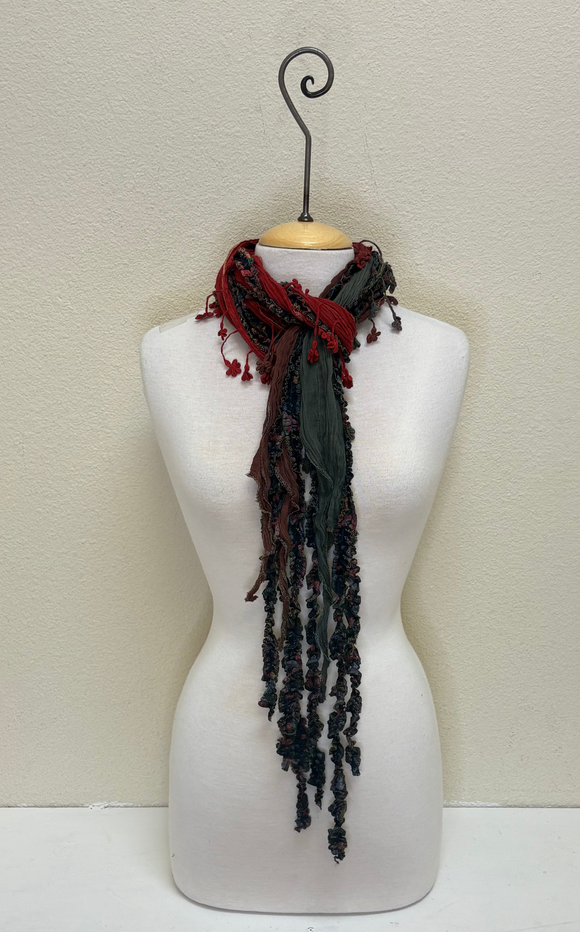 Monkey Mango Fringe Scarf - PRINT 7