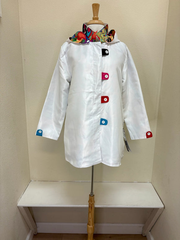 Oopera Raincoat - WHITE Multi J3202RW-2