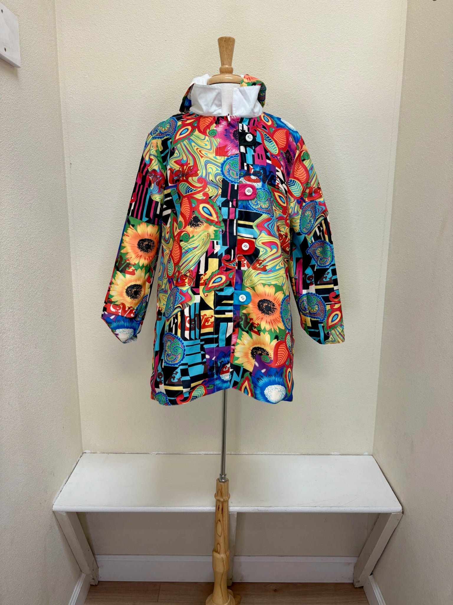 Oopera Raincoat - WHITE Multi J3202RW-2