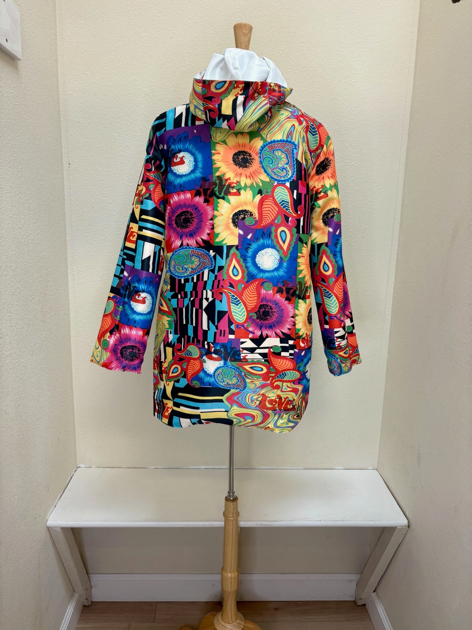 Oopera Raincoat - WHITE Multi J3202RW-2