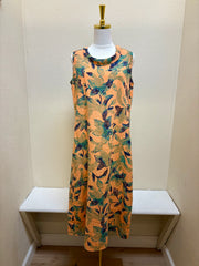 Color Me Cotton CMC Short Cowl Collar Sleeveless Linen Dress - IL8646 - CRUSH