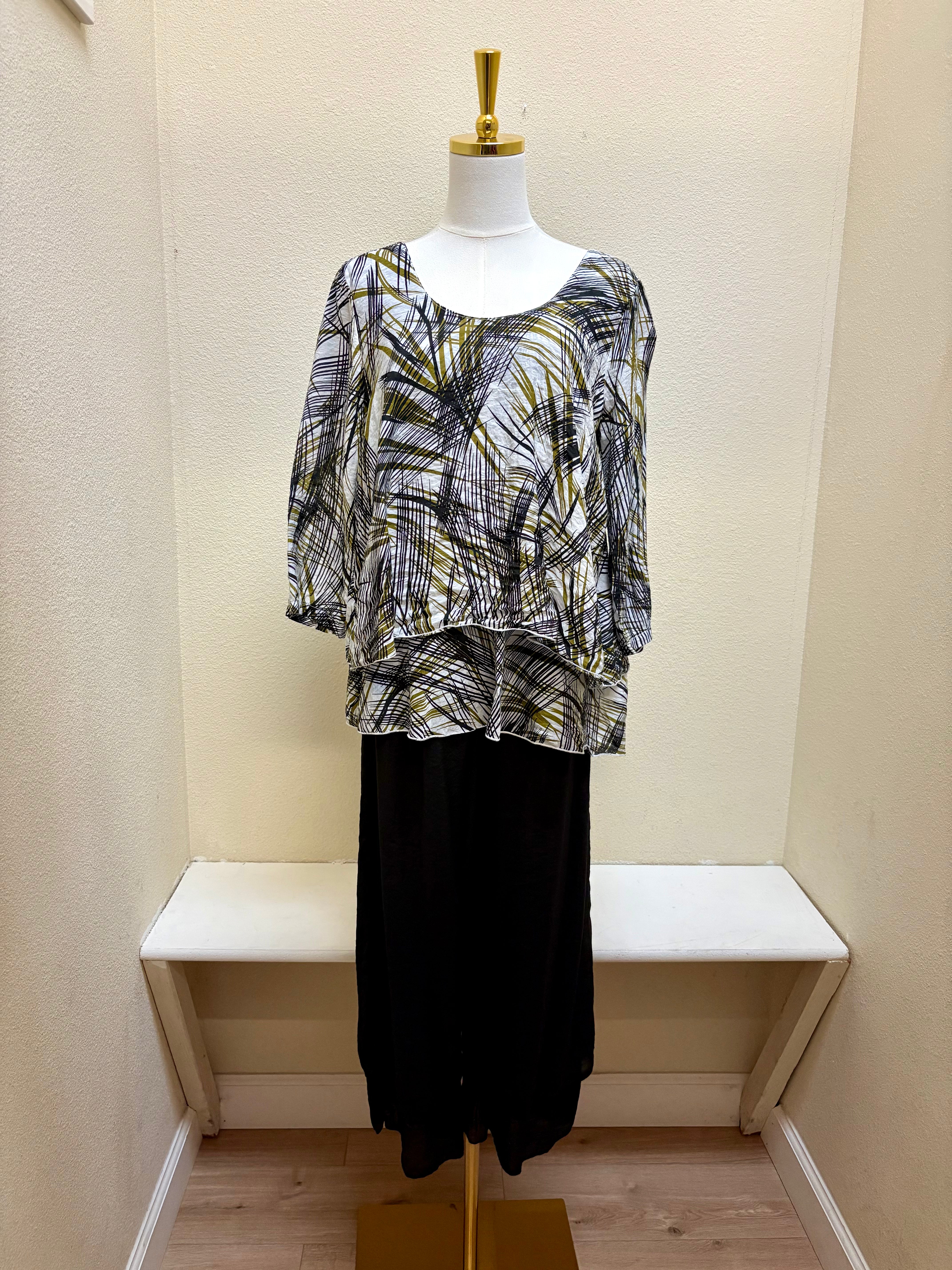 Color Me Cotton CMC Two Tier Ruffle Top - CS9999 - WHITE